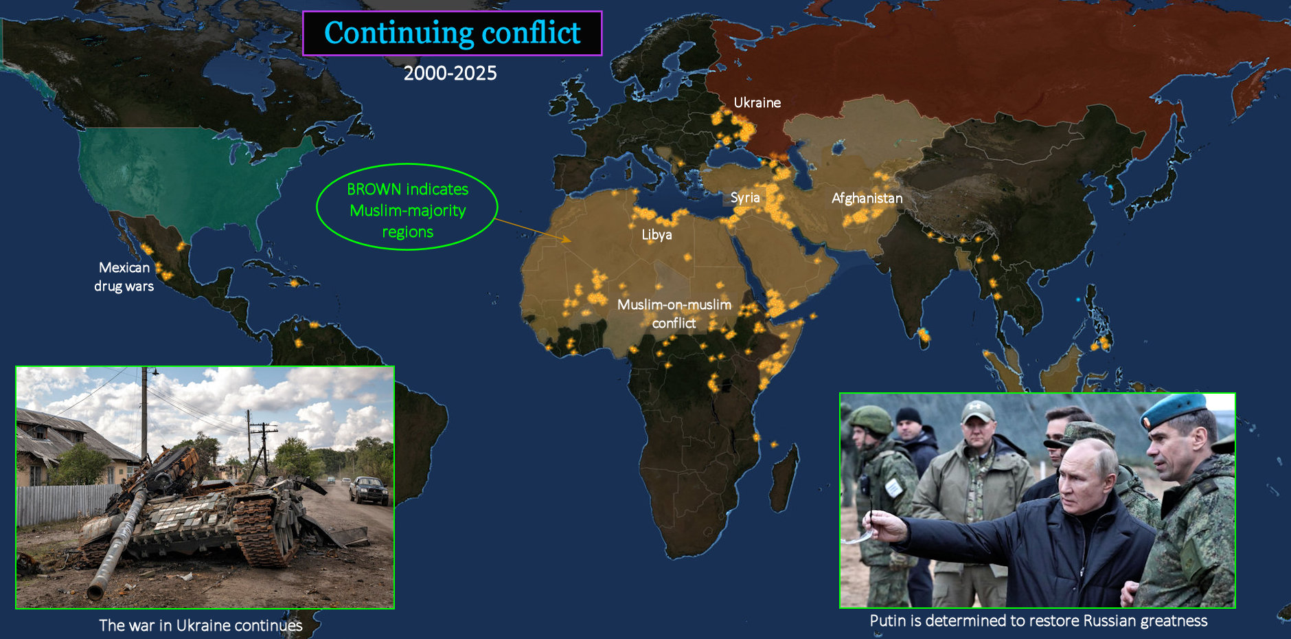 African, religious, ethnic conflict, 2020s map